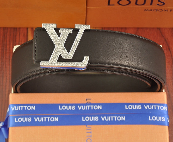 Two Color Diamond Logo Embossed Belt