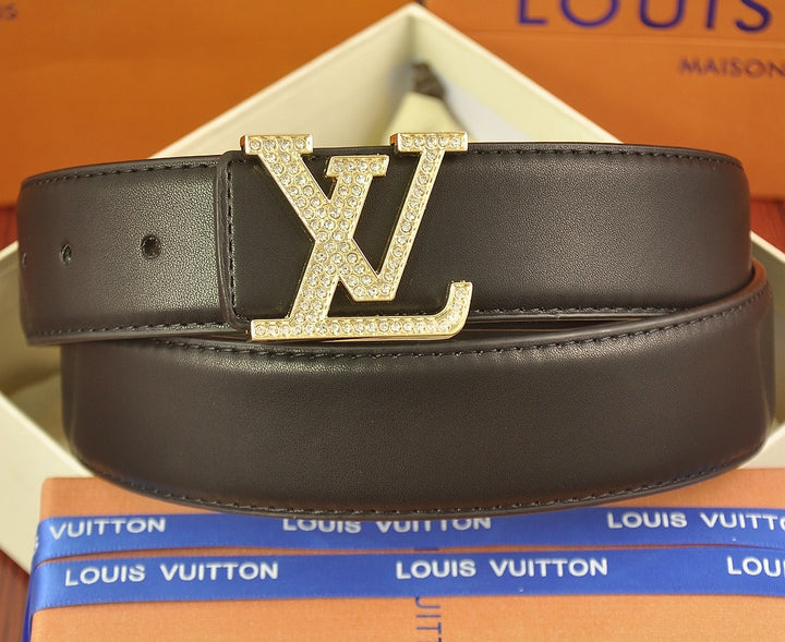 Two Color Diamond Logo Embossed Belt