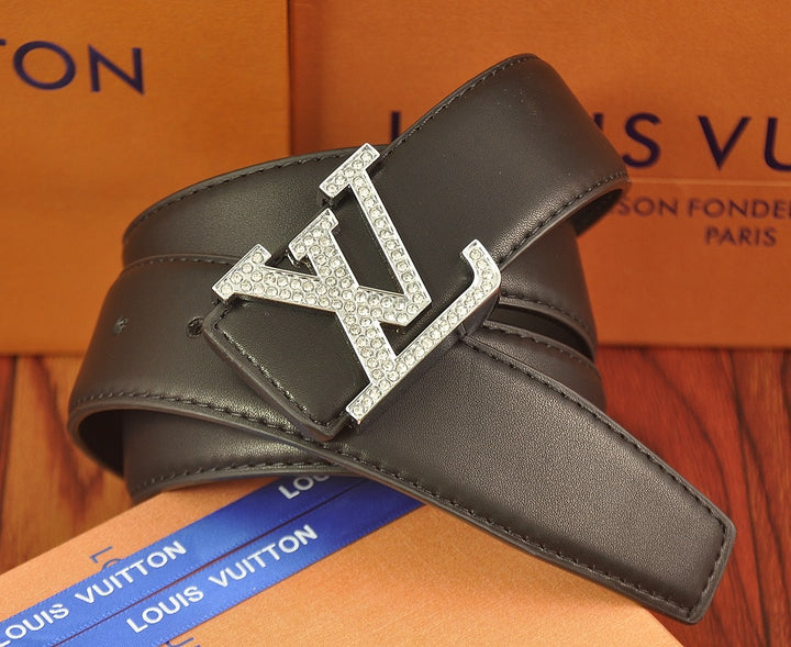 Two Color Diamond Logo Embossed Belt