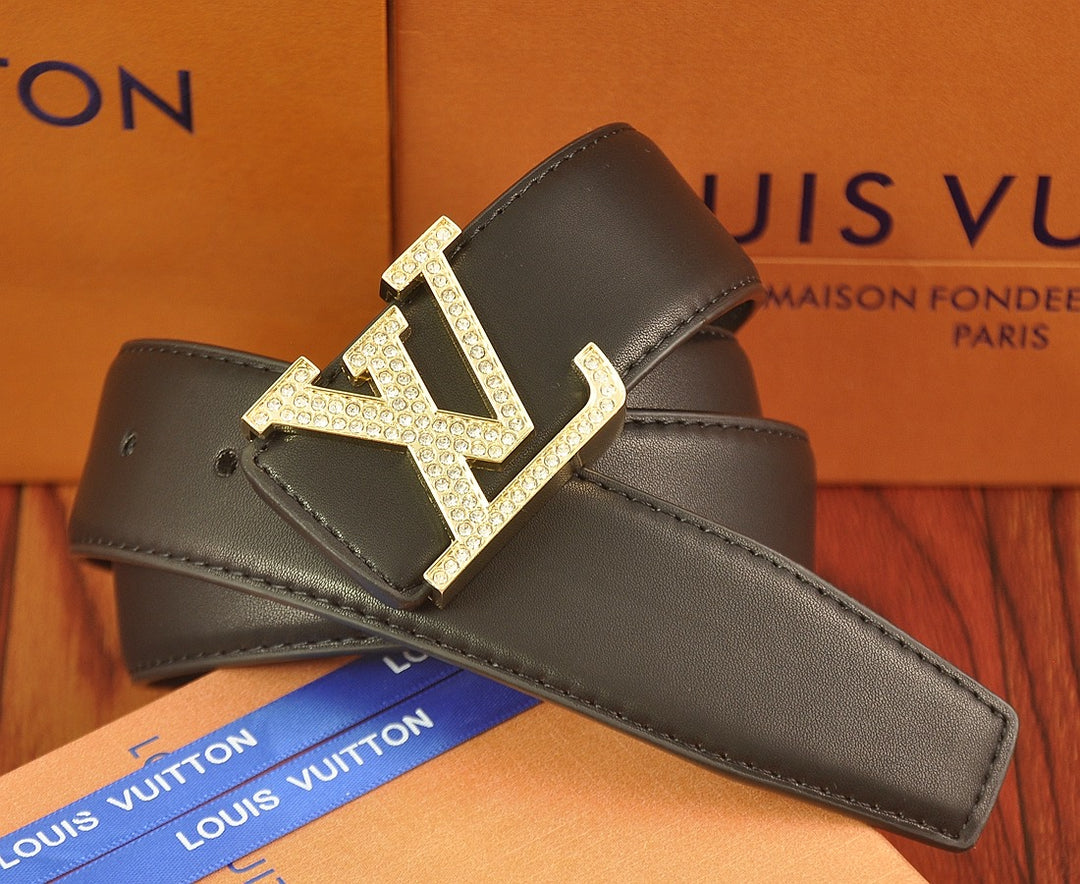 Two Color Diamond Logo Embossed Belt