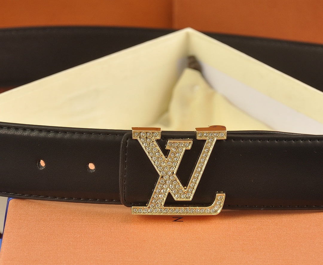 Two Color Diamond Logo Embossed Belt