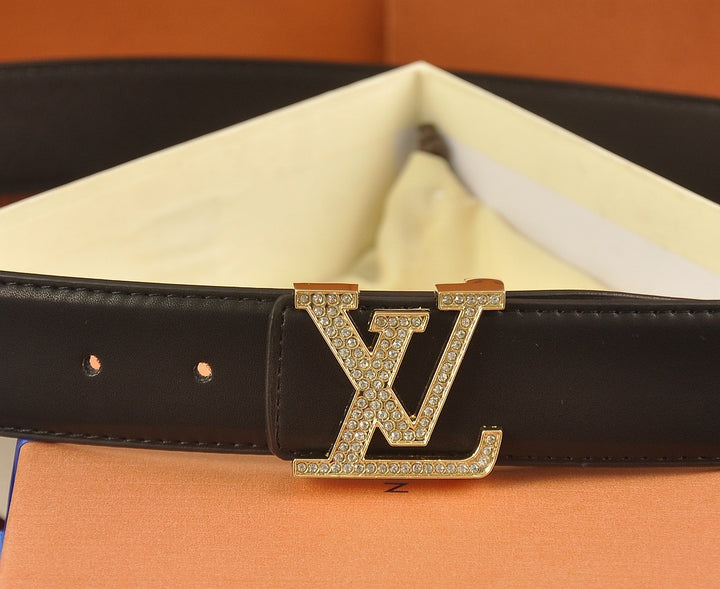 Two Color Diamond Logo Embossed Belt