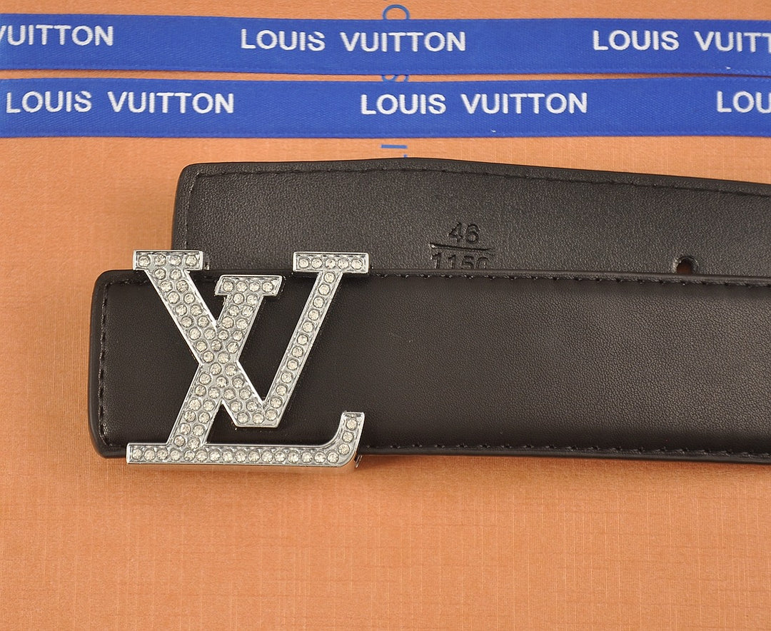 Two Color Diamond Logo Embossed Belt