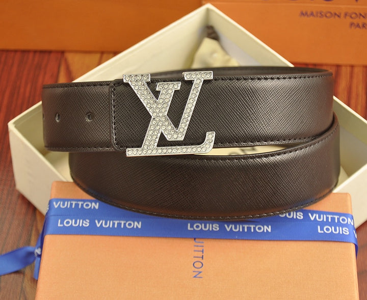 Two-color Rhinestone Buckle Belt