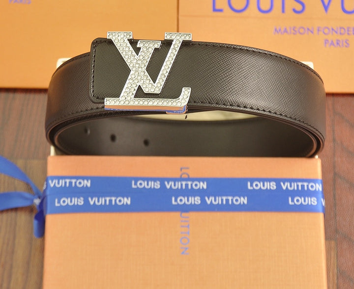Two-color Rhinestone Buckle Belt