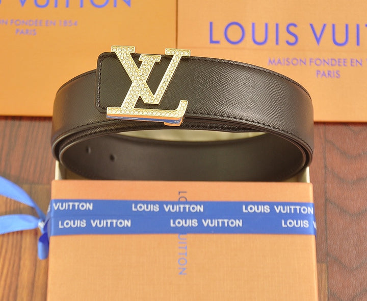 Two-color Rhinestone Buckle Belt