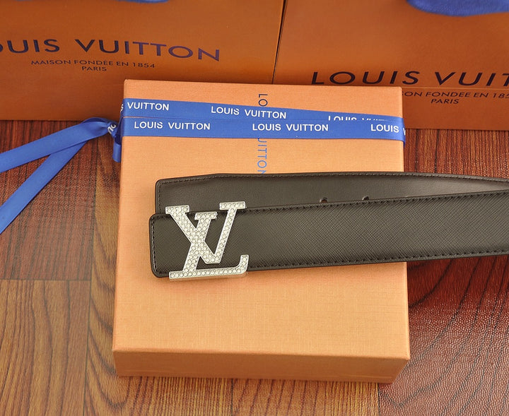 Two-color Rhinestone Buckle Belt