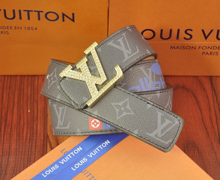 Classic Diamond Logo Graffiti Belt