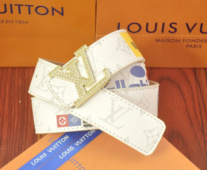 Classic Diamond Logo Graffiti Belt