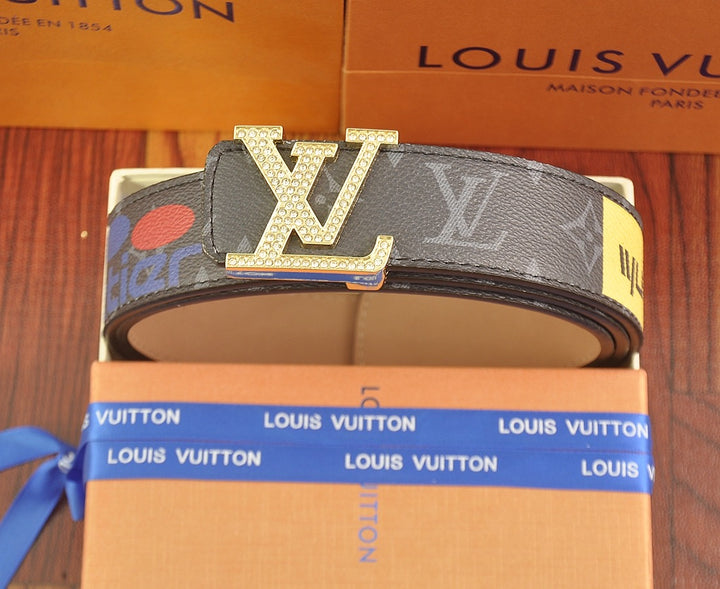 Classic Diamond Logo Graffiti Belt