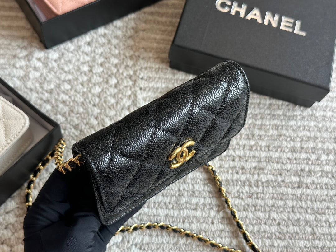 New Plaid Chain Pearl Embellished Tote Bag