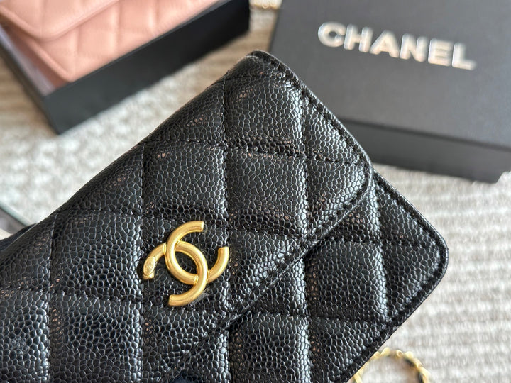 New Plaid Chain Pearl Embellished Tote Bag