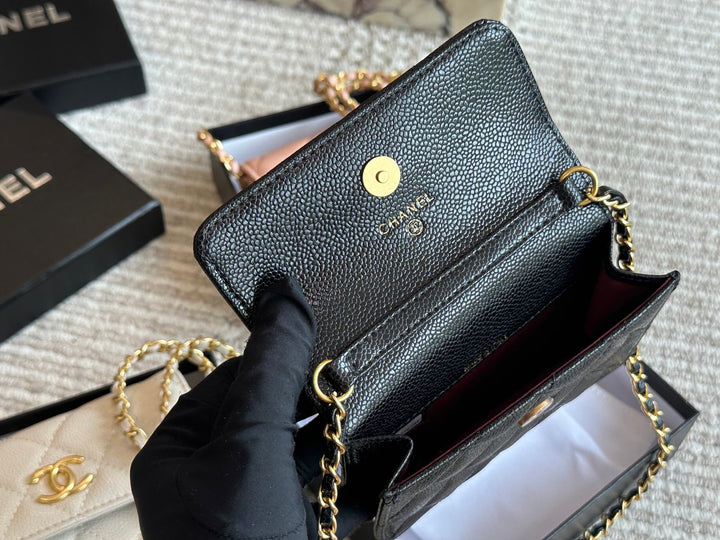 New Plaid Chain Pearl Embellished Tote Bag