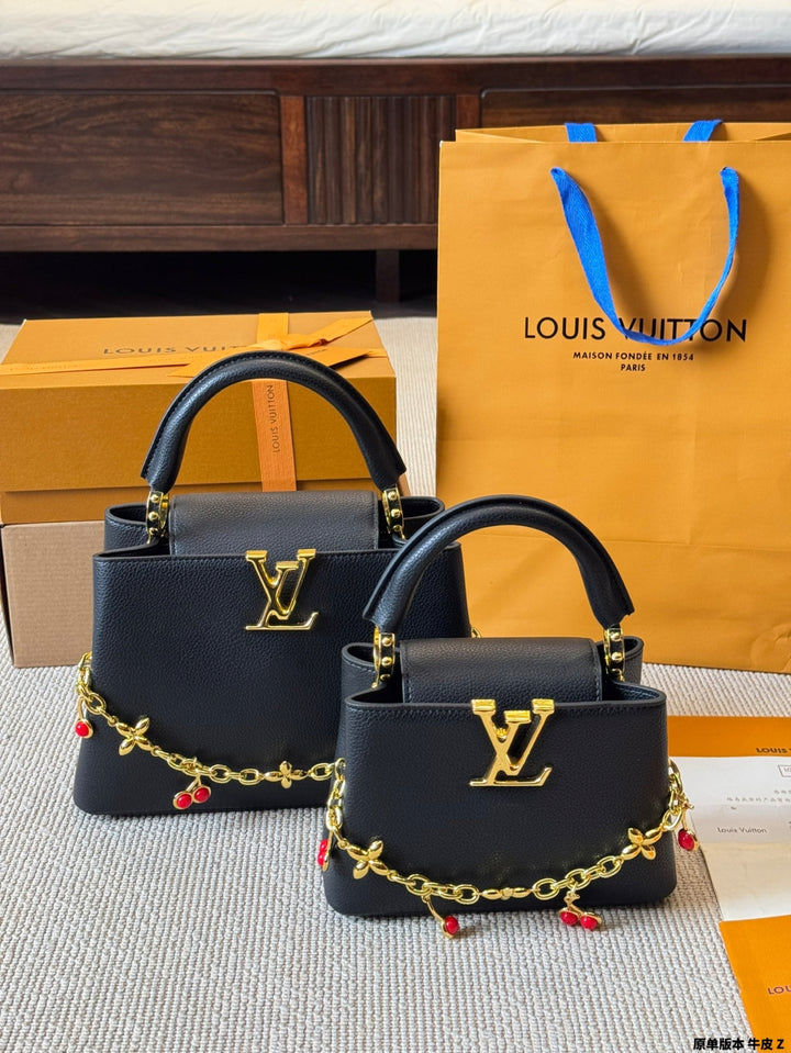 New Black Gold Chain Handbag