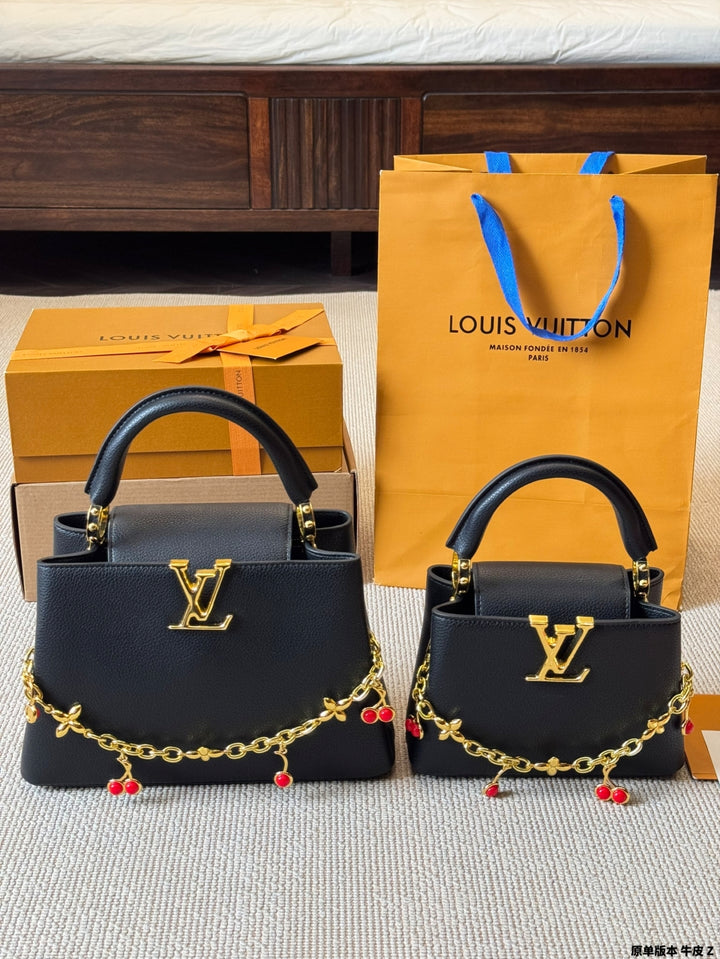 New Black Gold Chain Handbag