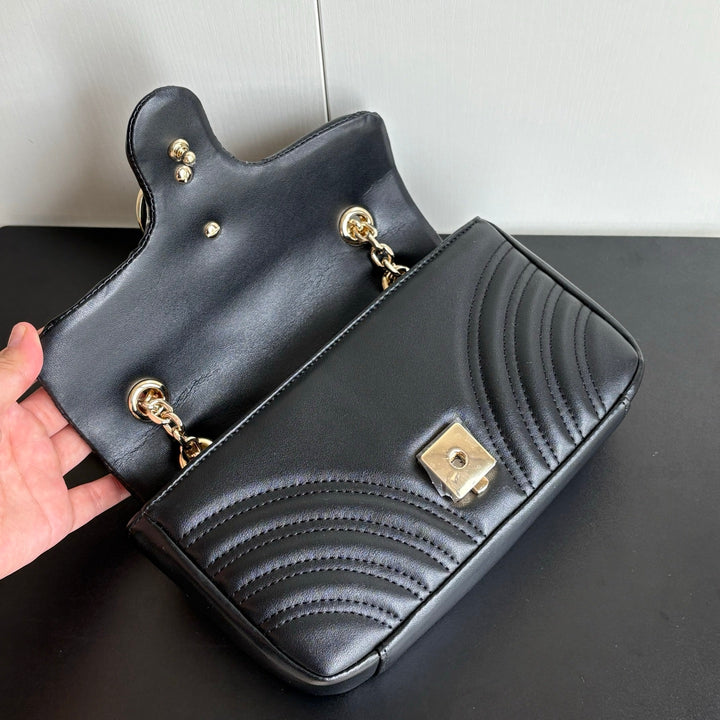 4 Color Classic Plaid Double G Crossbody Bag