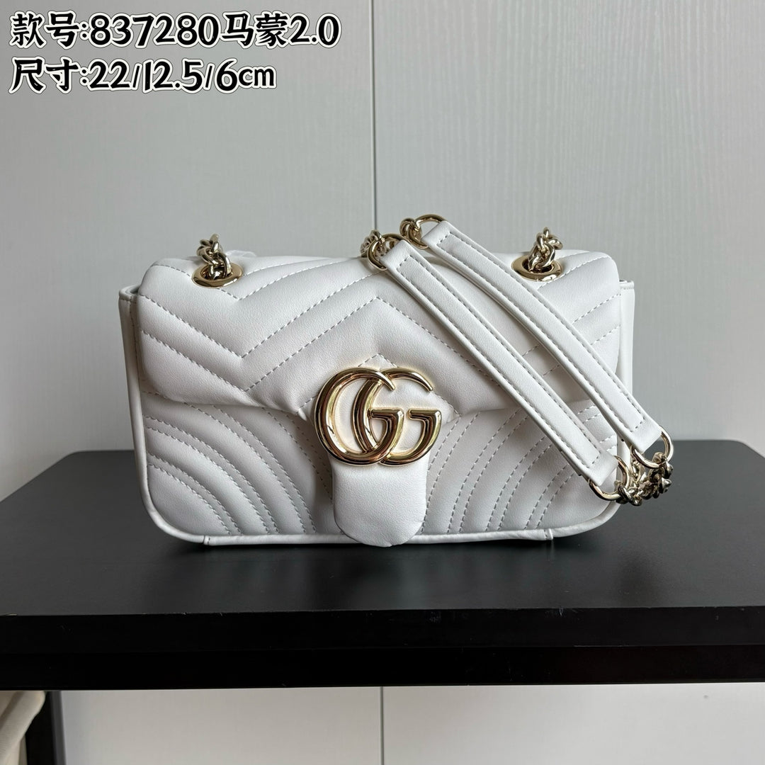 4 Color Classic Plaid Double G Crossbody Bag