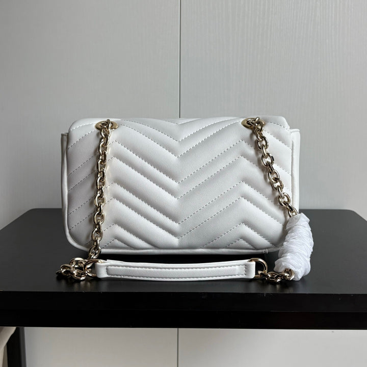 4 Color Classic Plaid Double G Crossbody Bag