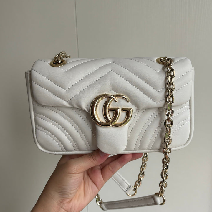 4 Color Classic Plaid Double G Crossbody Bag