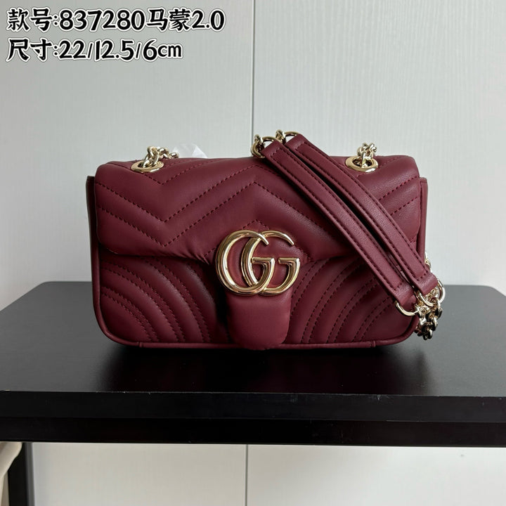 4 Color Classic Plaid Double G Crossbody Bag