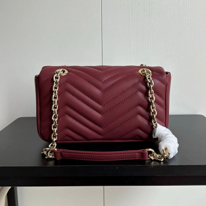 4 Color Classic Plaid Double G Crossbody Bag