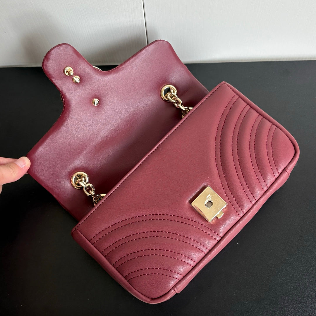 4 Color Classic Plaid Double G Crossbody Bag