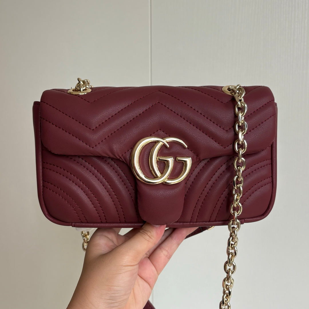 4 Color Classic Plaid Double G Crossbody Bag