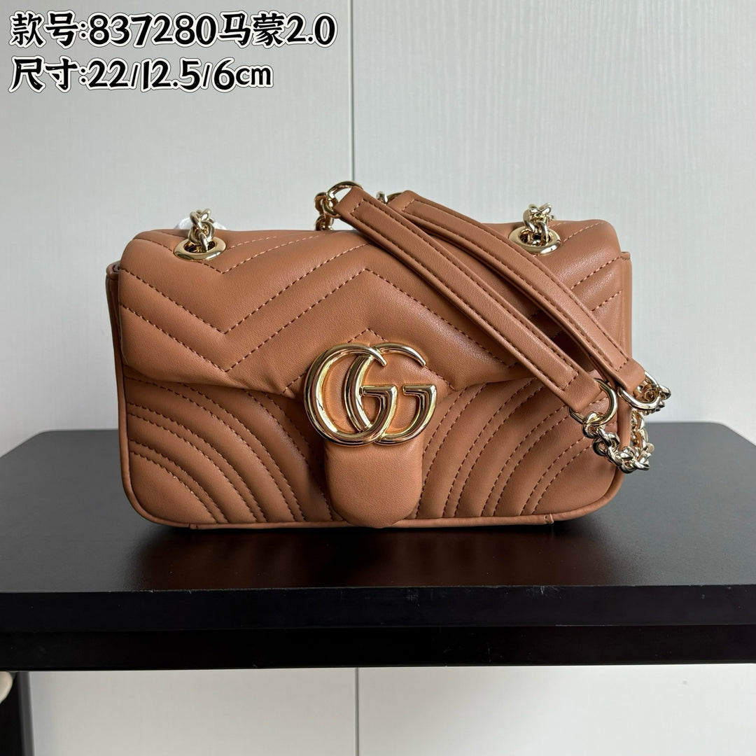 4 Color Classic Plaid Double G Crossbody Bag