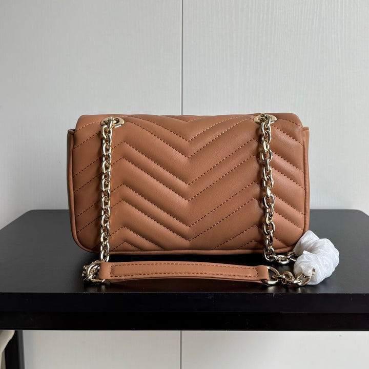 4 Color Classic Plaid Double G Crossbody Bag