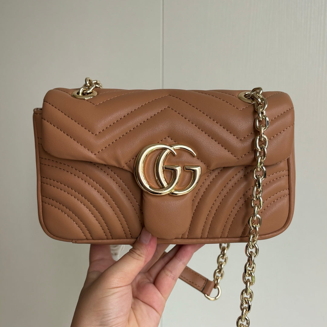 4 Color Classic Plaid Double G Crossbody Bag