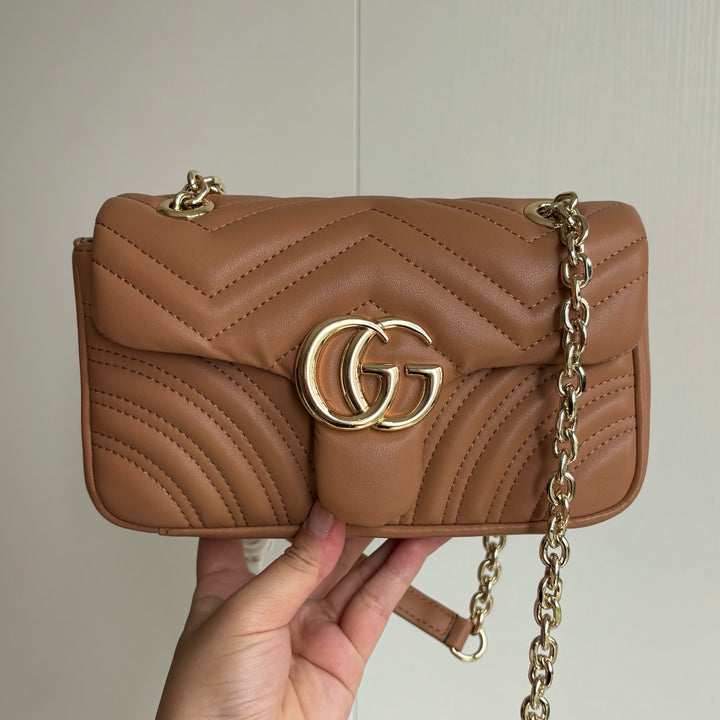 4 Color Classic Plaid Double G Crossbody Bag