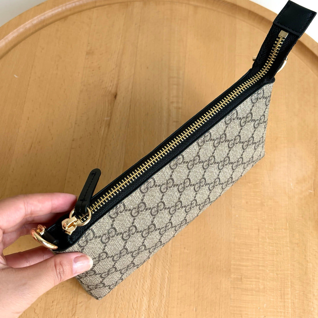 Double G Printed Zipper Mahjong Bag