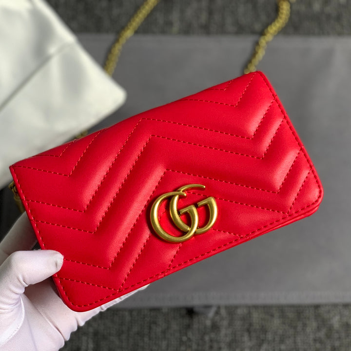 4 Color Quilted Mini Leather Chain Bag