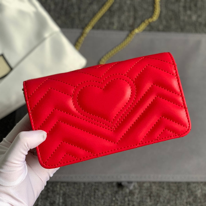 4 Color Quilted Mini Leather Chain Bag