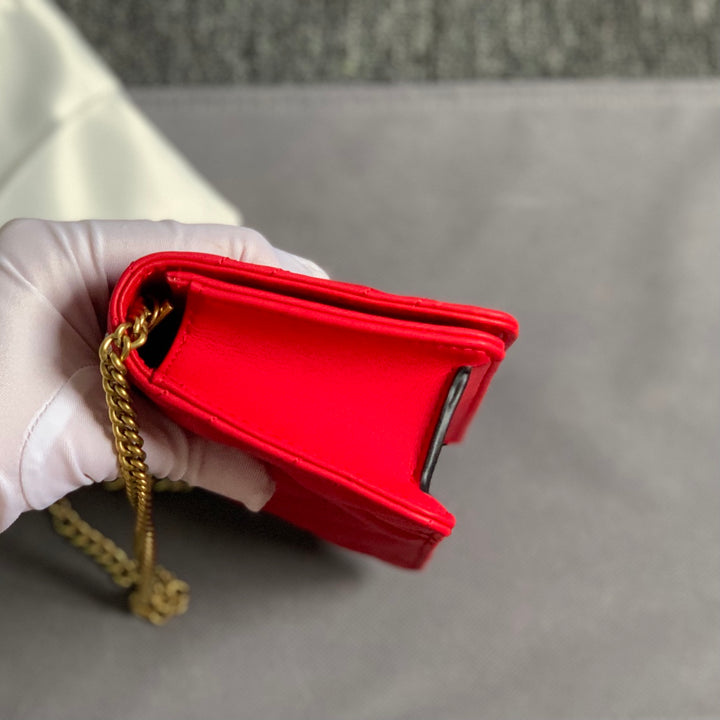 4 Color Quilted Mini Leather Chain Bag