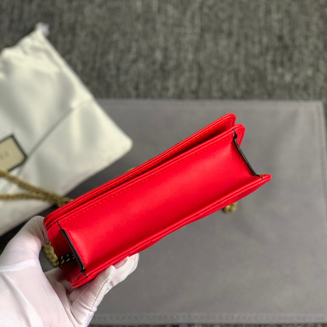 4 Color Quilted Mini Leather Chain Bag