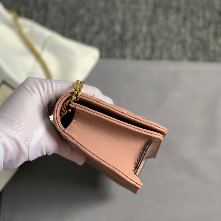 4 Color Quilted Mini Leather Chain Bag