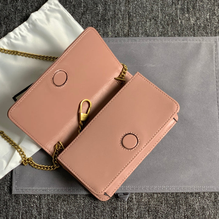 4 Color Quilted Mini Leather Chain Bag