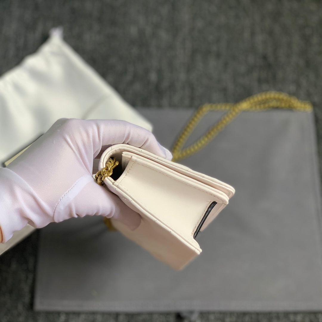 4 Color Quilted Mini Leather Chain Bag