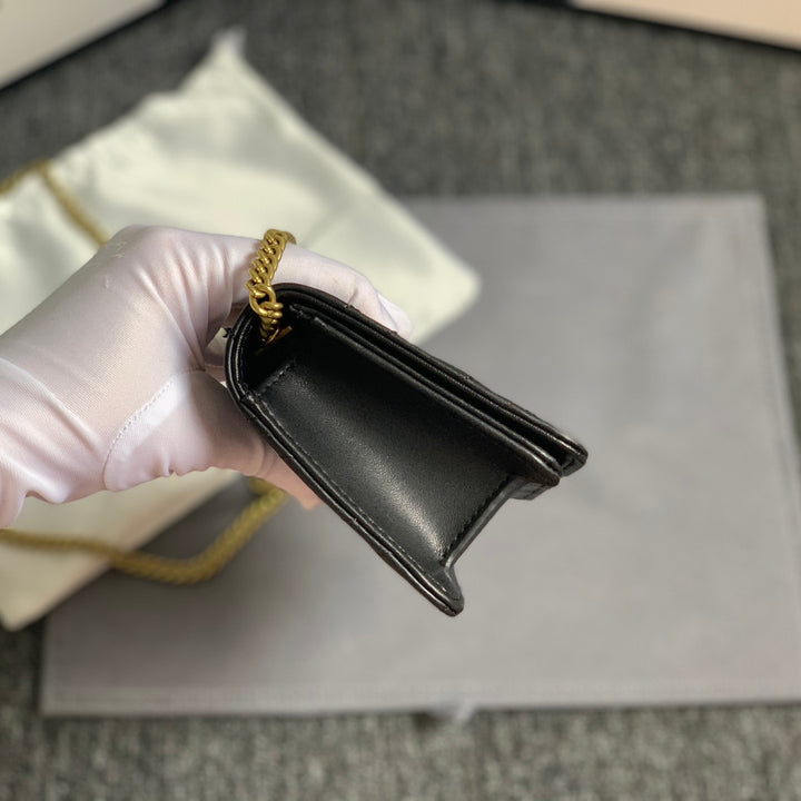 4 Color Quilted Mini Leather Chain Bag