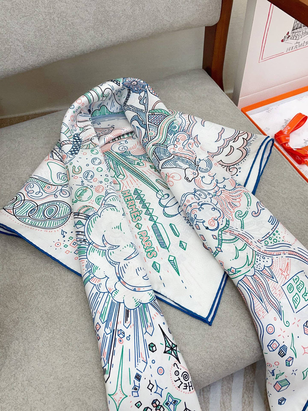 Fashion Fantasy Art Silk Square Scarf