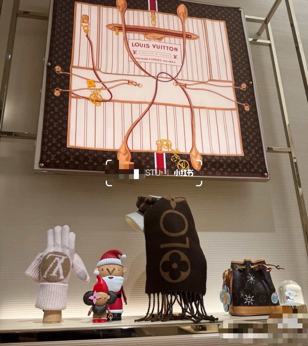 Elegant Old Flower Striped Silk Shawl