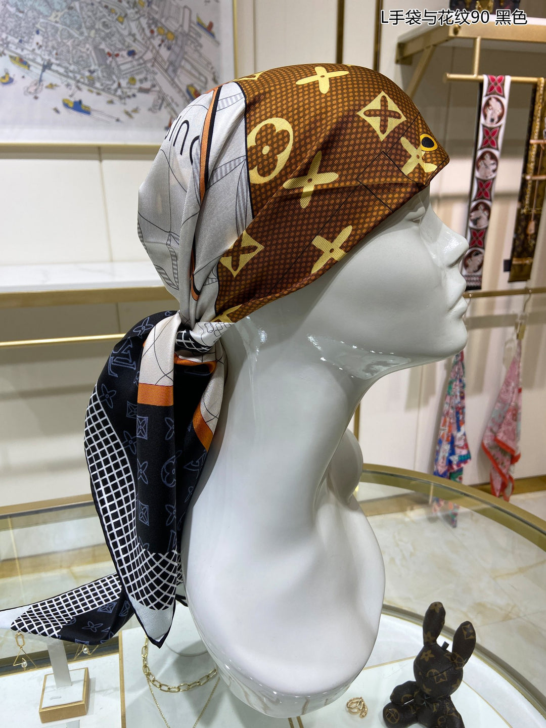 Fashion Old Flower Colorful Silk Scarf