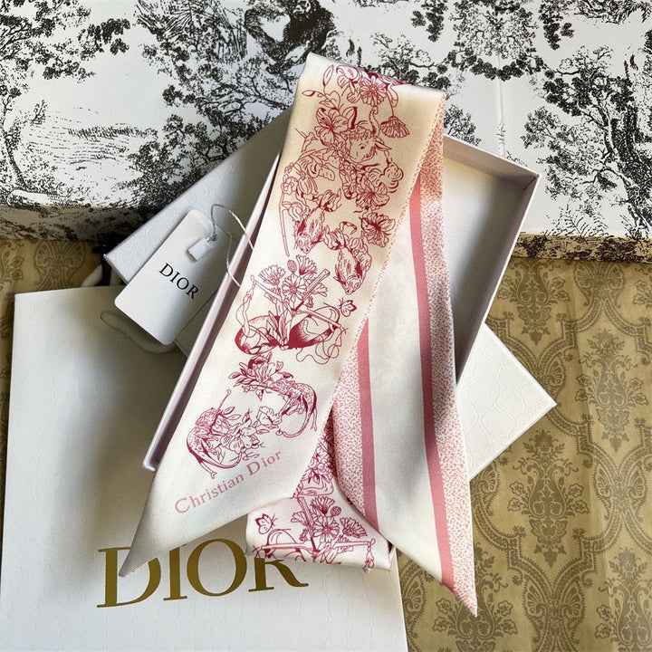 Classic DR Printed Silk Scarf Hair Bundle