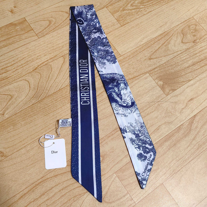 3 colors fashion sketch printing striped silk scarf