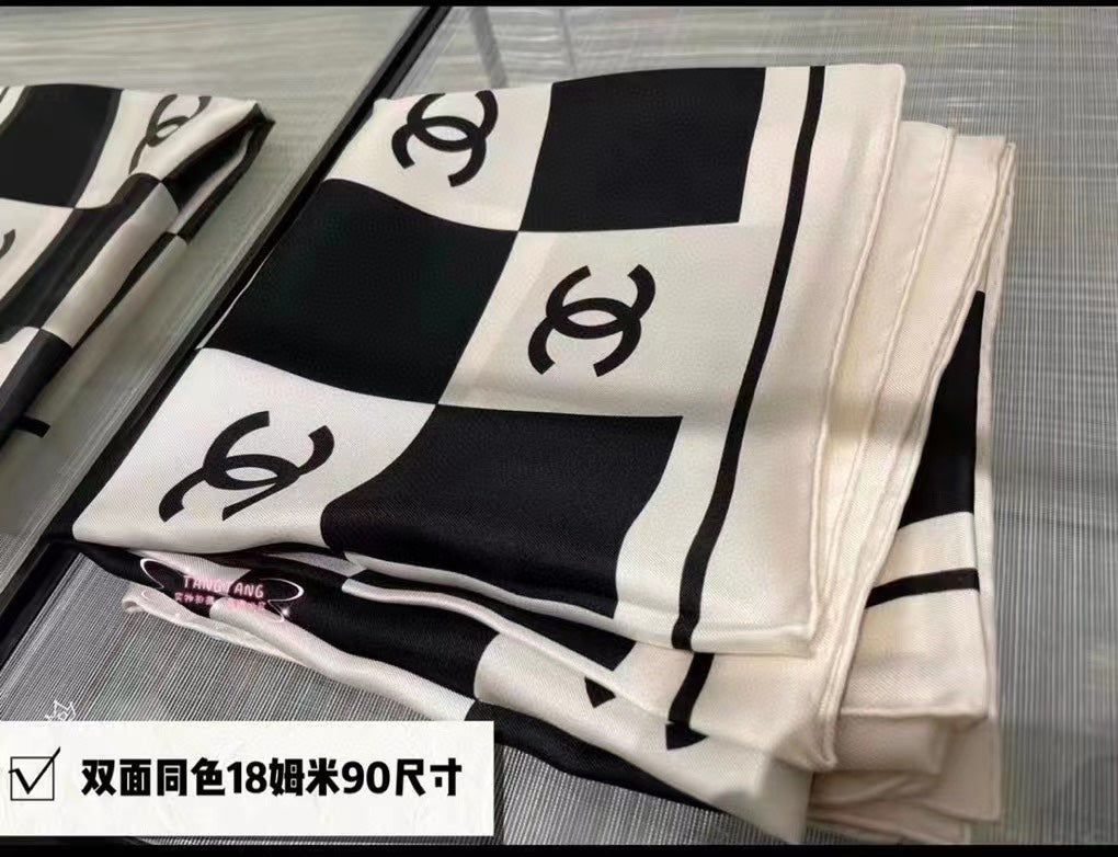 Classic Rubik's Cube Logo Silk Scarf