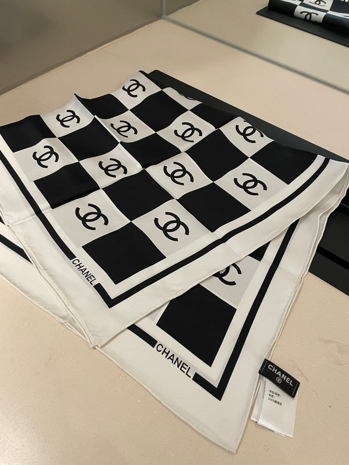 Classic Rubik's Cube Logo Silk Scarf
