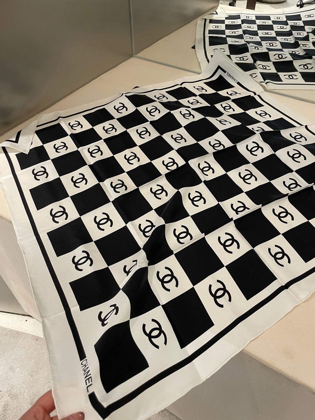 Classic Rubik's Cube Logo Silk Scarf
