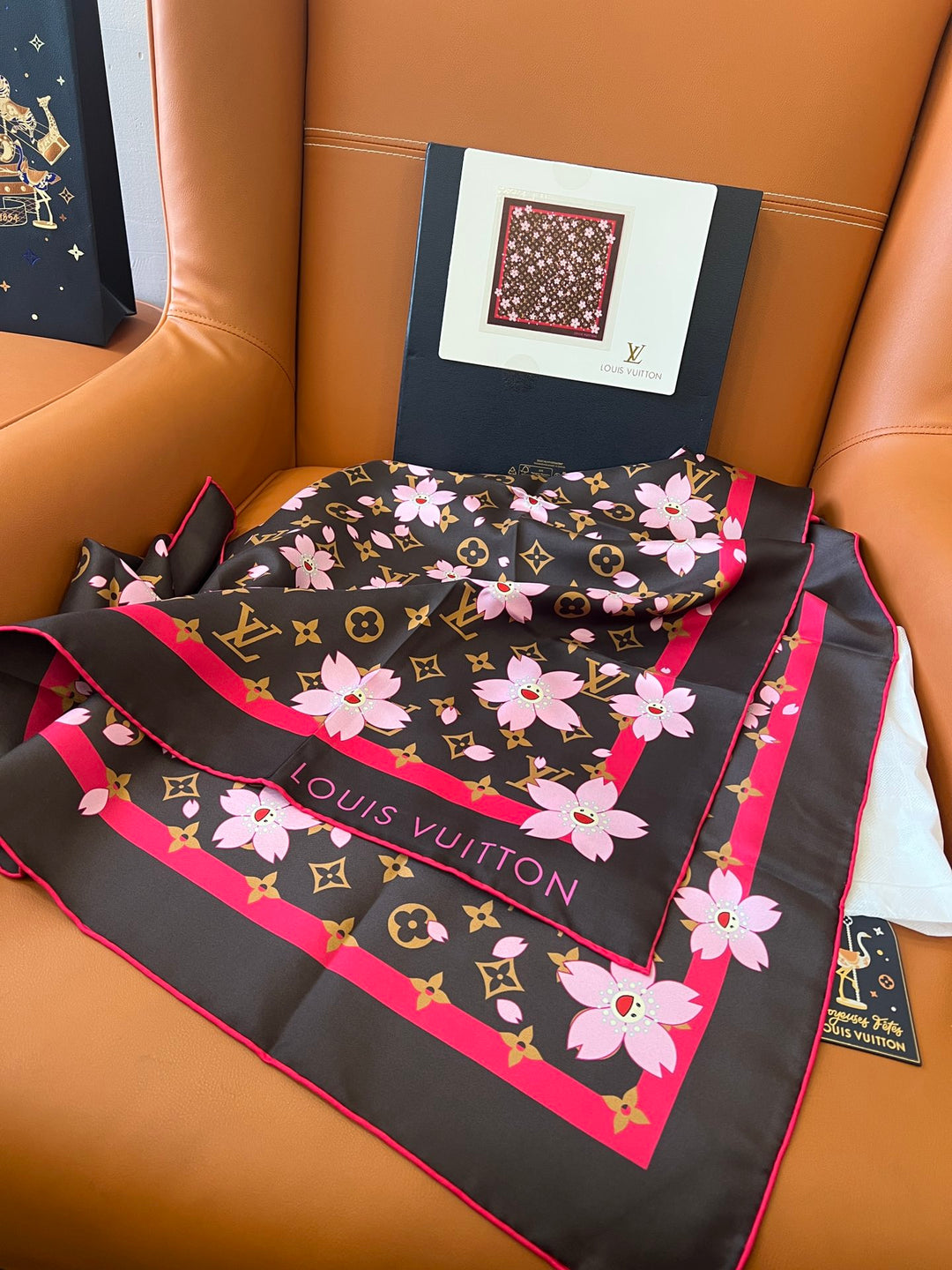 summer new flowers printed silk scarf