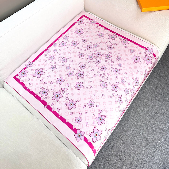 summer new flowers printed silk scarf